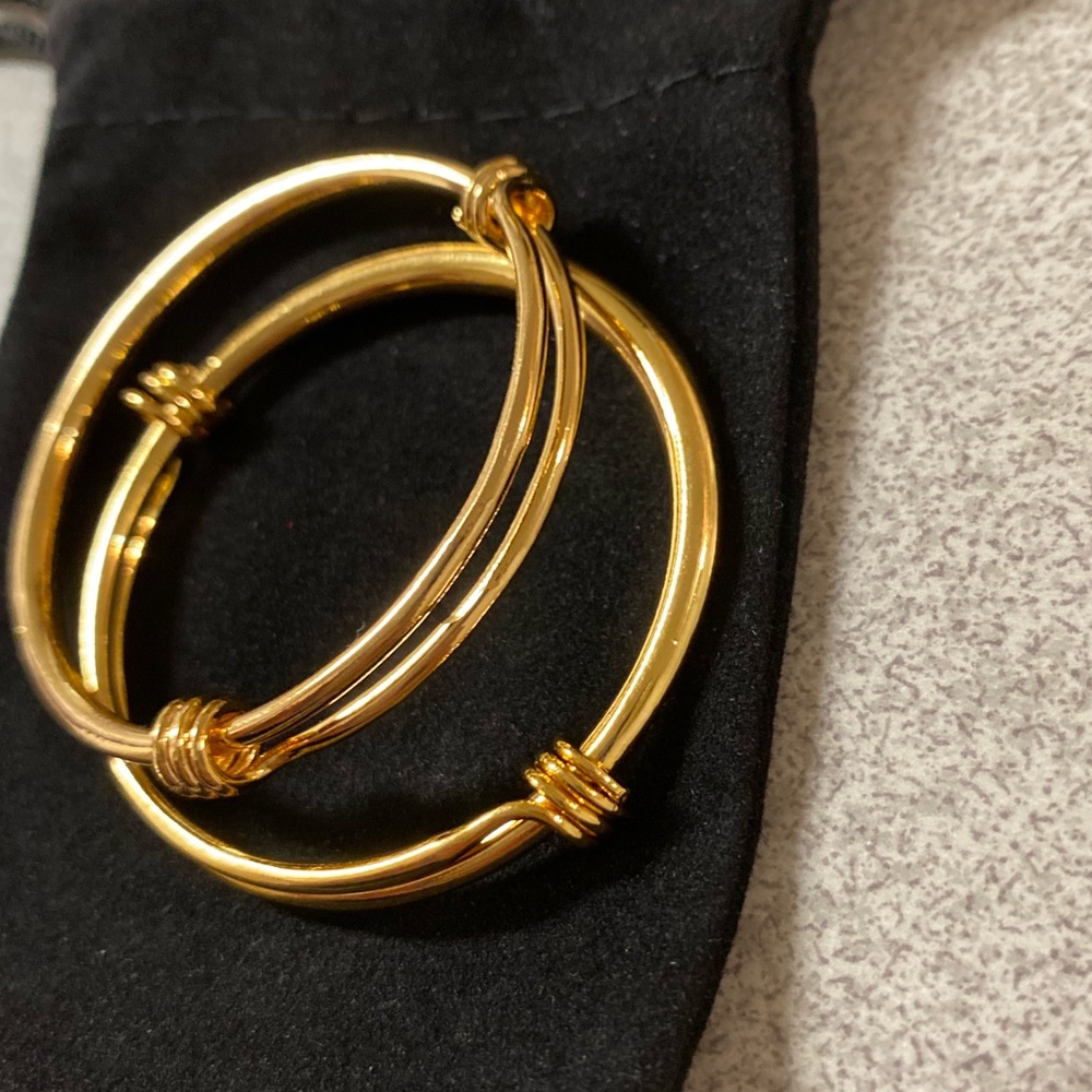 18K Gold Baby Bangles